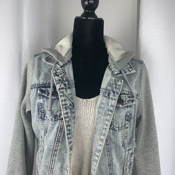 Highway Jeans Sweatshirt Hoodie Denim Jacket - Picture 2 of 7